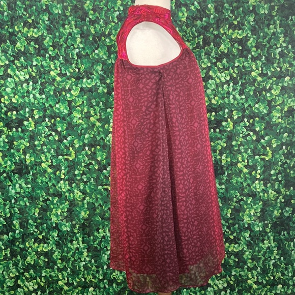 Anthropologie Niki Mahajan Amara Embroidered sheer Sleeveless Swing dress size 2 - Picture 5 of 12